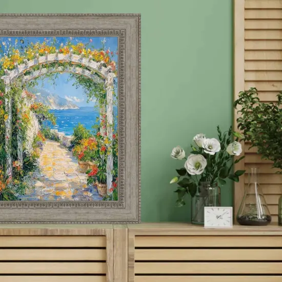 Wide Vintage Silver Traditional Picture Frame 16x24 frame {4}