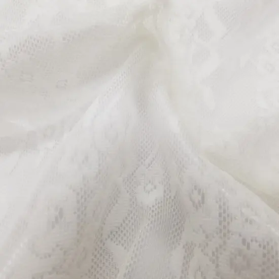 1 Yard Ivory Daisy Embroidery Mesh Tulle Net Fabric for Lingerie Bridal 54 Inches Wide {1}