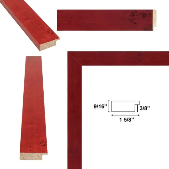 Red Burl Wood Flat Picture Frame 30x40 frame {2}