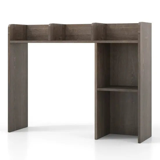 Costway Desk Bookshelf Desktop Storage Organizer Display Shelf Rack Dorm Office Natural/White/Brown {10}
