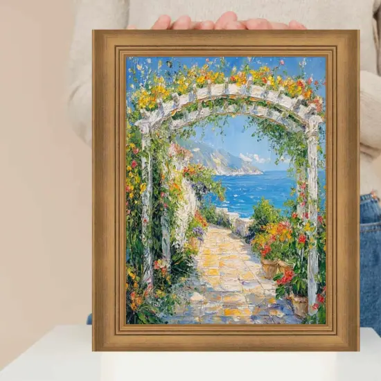 Traditional Aged Gold Scoop Picture Frame 24x24 frame {7}