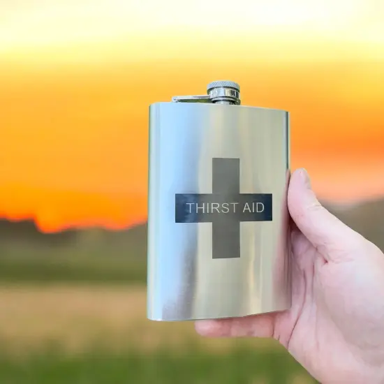 8oz Thirst Aid Stainless Steel Flask {2}