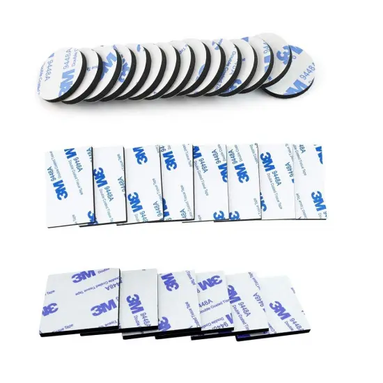 60 Pieces Double Sided Foam Tape Strong Pad Mounting,Black Self-Adhesive Tape Include Square Round and Rectangular {1}