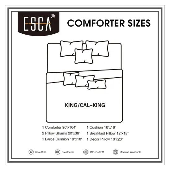 7 Pieces Keeya Purple Floral Comforter Set Peony Embroidery {5}