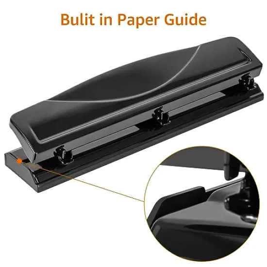 3 Hole Punch, 10 Sheet Capacity, Black {1}
