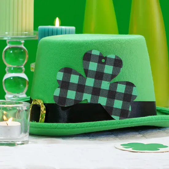 24 Pieces St Patricks Day Decorations Shamrocks Wooden Ornaments Wooden Shamrocks Clover Ornament Shamrock Wooden Cutouts Hanging Ornament with Rope for St Patrick's Day Tree Table Decor (Simple Style) {3}