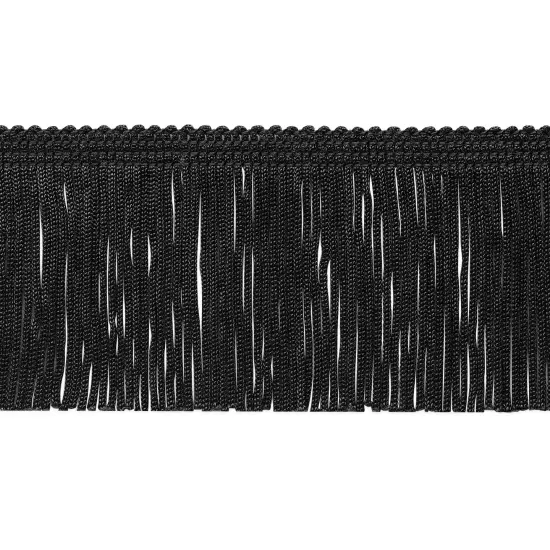 5 Yards of 2" Chainette Fringe Trim | 5 yard cut Black {1}