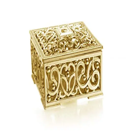 12 Pieces Candy Boxes Plastic Wedding Favor Boxes Candy Jars Candy Storage Boxes Gift Boxes for Wedding Baby Shower Christmas Birthday Party Decorating Ornament Container (Gold) {6}