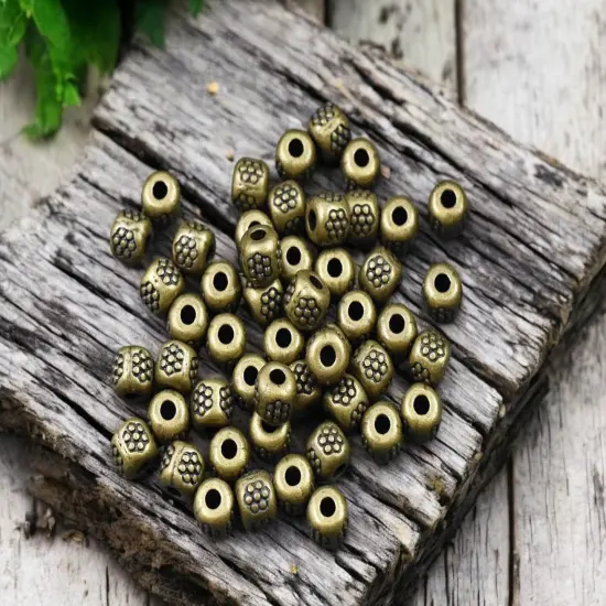 *250* 4mm Antique Bronze Barrel Spacer Beads {2}