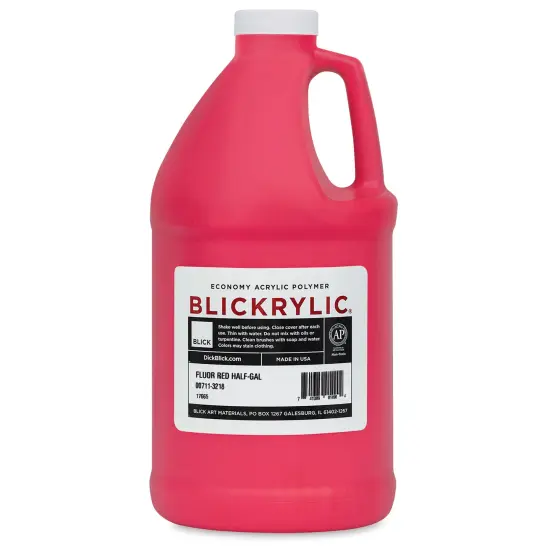 Blickrylic Student Acrylics - Fluorescent Red, Half Gallon {2}