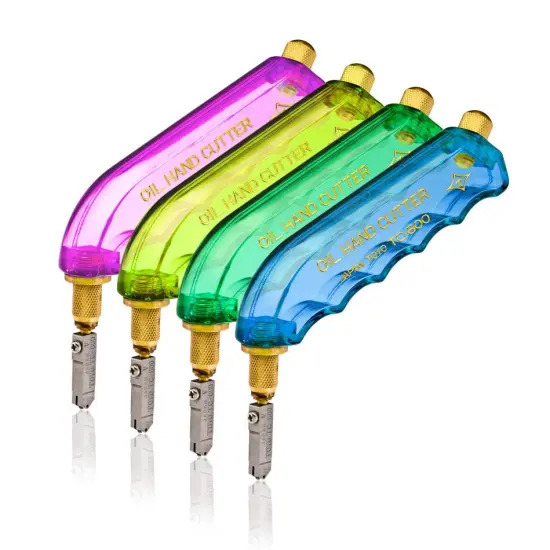 [TC-600PRV] TOYO&trade; Pistol Grip Supercutter&reg; with Tap Wheel Technology - PATTERN BLADE Yellow neon {2}