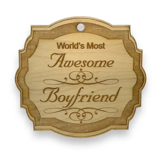 Ornament - World's most awesome Boyfriend Black {7}