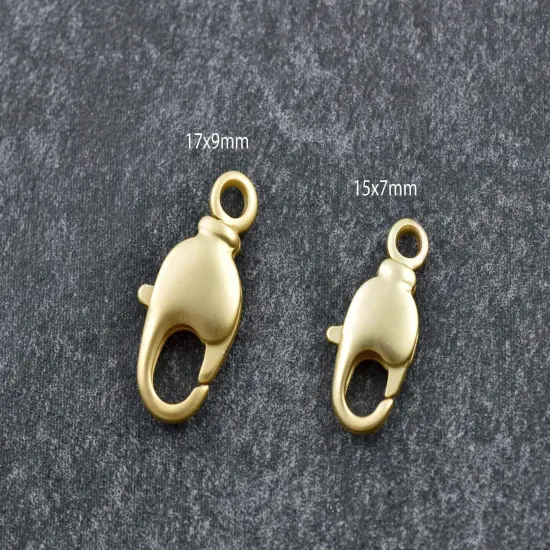 Long Lasting Matte Gold Swivel Lobster Clasps -- Choose Your Size {4}