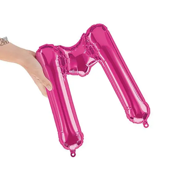 NorthStar Balloons&reg; 16 Inch Letter W Magenta Air Fill Only {3}