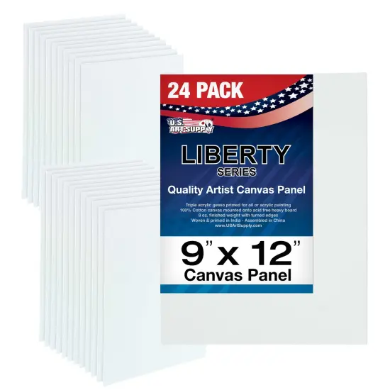 9" x 12" Professional Artist Quality Acid Free Canvas Panel Boards for Painting 24-Pack {1}