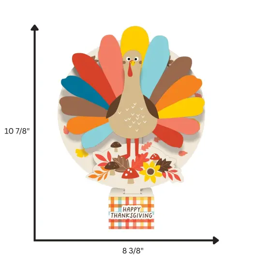 Happy Turkey Day Thanksgiving Table Centerpiece &ndash; 10 7/8&rdquo; Tall x 8 3/8&rdquo; Wide &ndash; Perfect for Classroom, Office, or Holiday Parties {2}