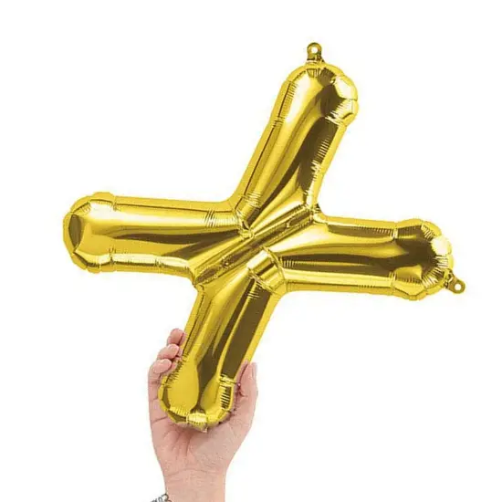 NorthStar Balloons&reg; 16" Gold Letter X Balloon Air Fill Only {5}
