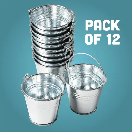 Mini Metal Buckets - 12 {3}