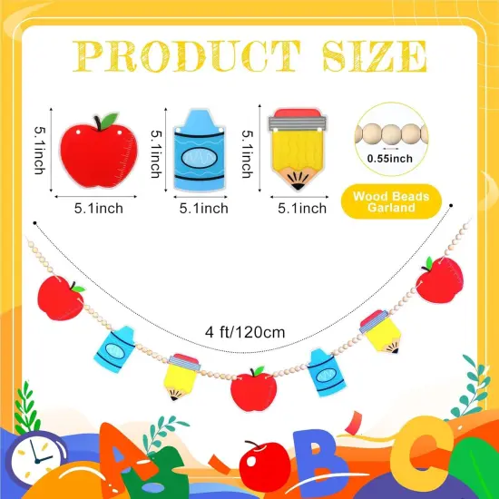 4ft Back to School Classroom Decorations 3D Felt Banner {2}