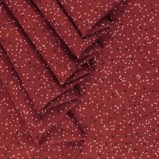 Mook Fabrics Dotted Flannel Fabric [108 in. Wide] - By The Yard Savvy Red {1}