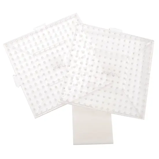 Perler BIGGIE Beads Pegboards 2/Pkg-Square Clear {3}