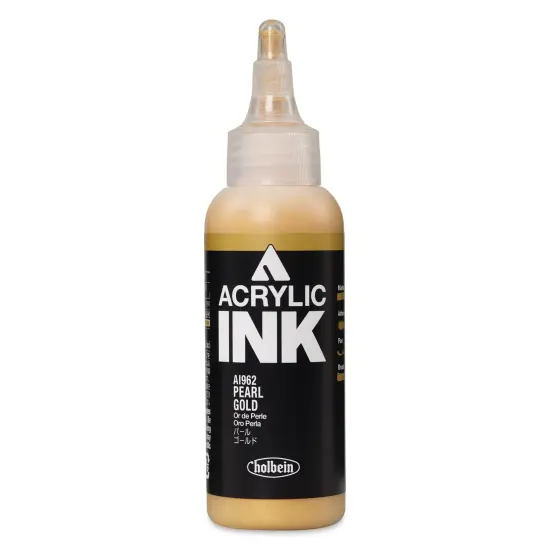 Holbein Acrylic Ink - Pearl Gold, 100 ml {1}