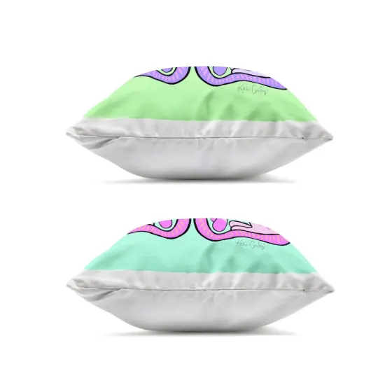 Stupell Industries Funky Whimsy Cat Pairs 2pc Outdoor Printed Pillow Set design by Katie Conley, 18 x 7 x 18 {2}