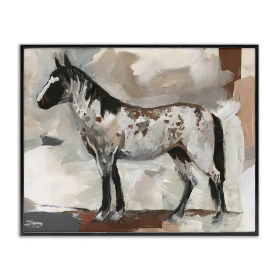Stupell Industries Expressionist Earthy Horse Portrait Framed Giclee By Victoria Barnes {1}