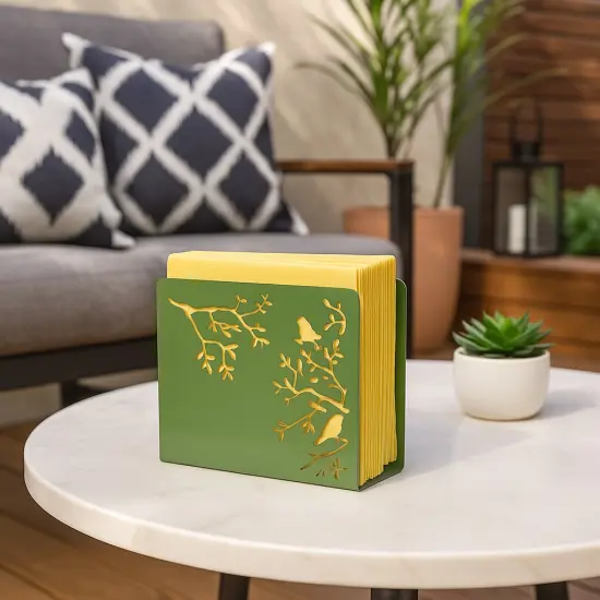 Mango Steam Songbird Tabletop Napkin & Letter Holder for Home, Kitchen, Restaurants Green {3}