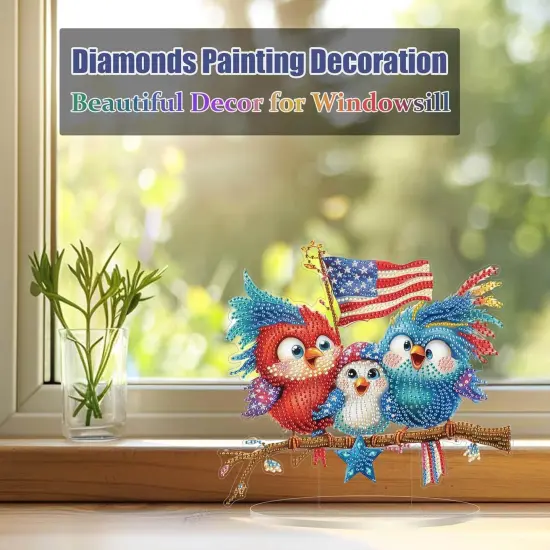 American Flag Diamond Art Ornament Kit {3}