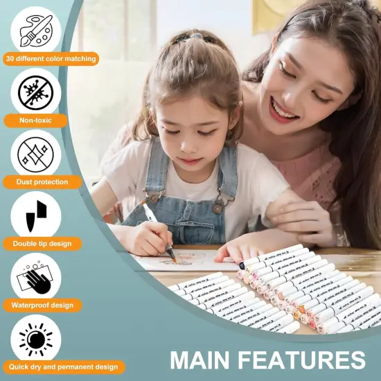 30 Flesh Colors Alcohol Based Markers Pens Set {2}