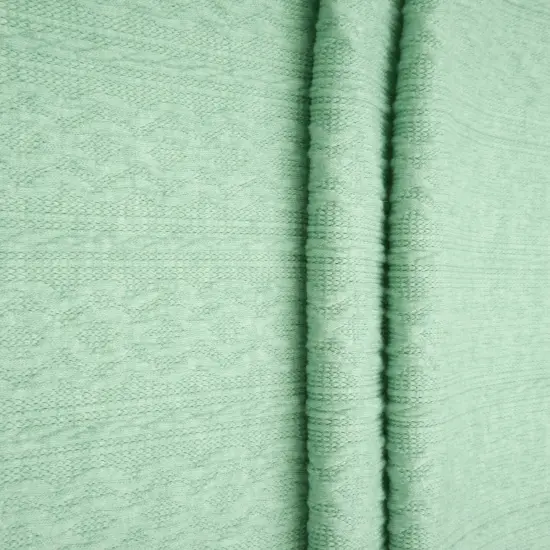 1 Yard Two-Tone Braid Jacquard Solid Fabric Rayon Nylon Polyester Spandex Blend 58/59 Inches Wide SAGE {5}