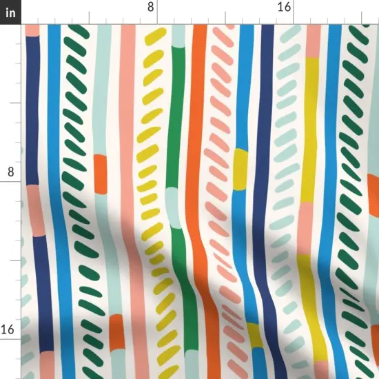 Various Fabrics by the Yard or Fat Quarter Rainbow Bright Bold Colorful Mixed Print Custom Printed Fabric by Spoonflower {2}