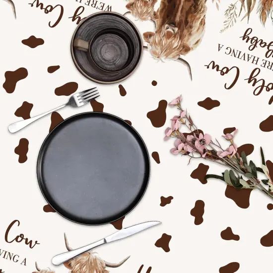 Western Highland Cows Baby Shower Tablecloths {5}