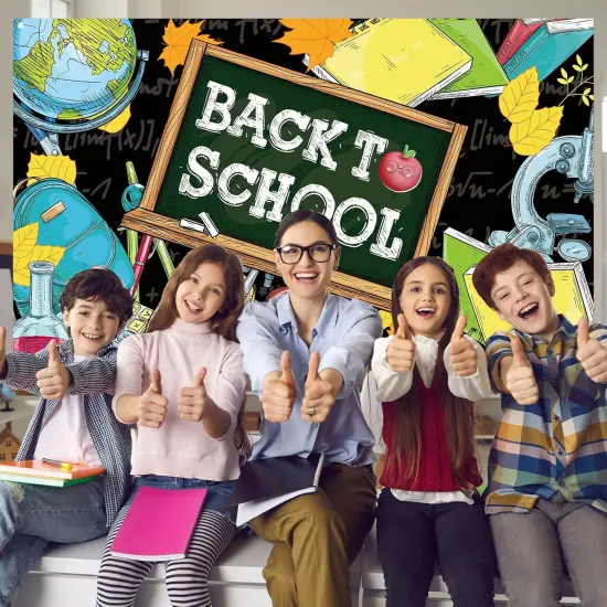 Welcome Back to School Photo Backdrop Back to School Banner {3}