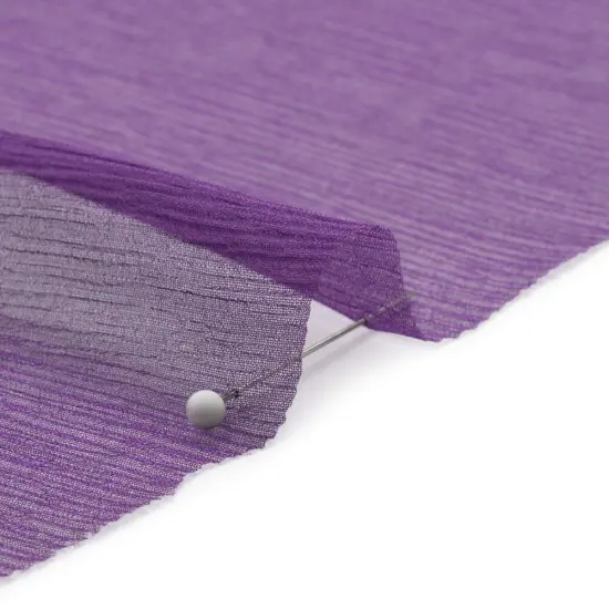 1 Yard Majesty Purple Crinkled Silk Chiffon 43 inch Width {2}