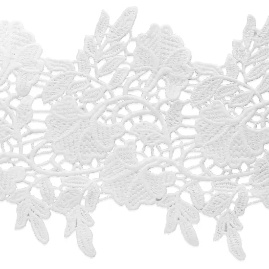 5 Yards of Marsilia Embroidered Designer Venice Lace Trim | 5 yard cut {1}