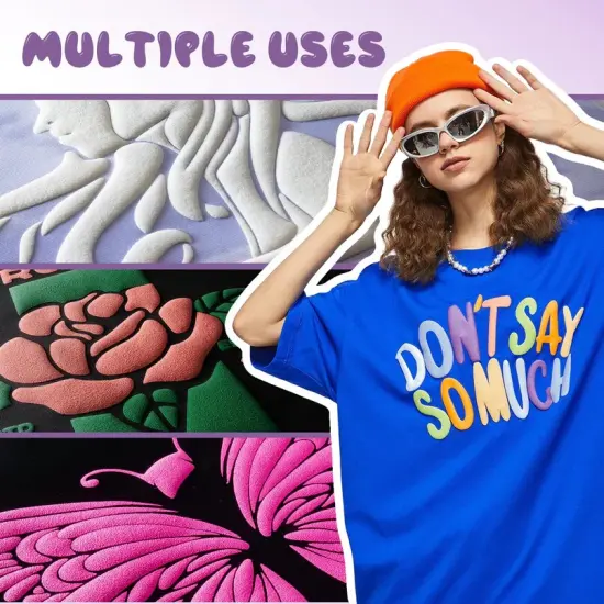 3D Puff Heat Transfer Vinyl Roll Orange {7}