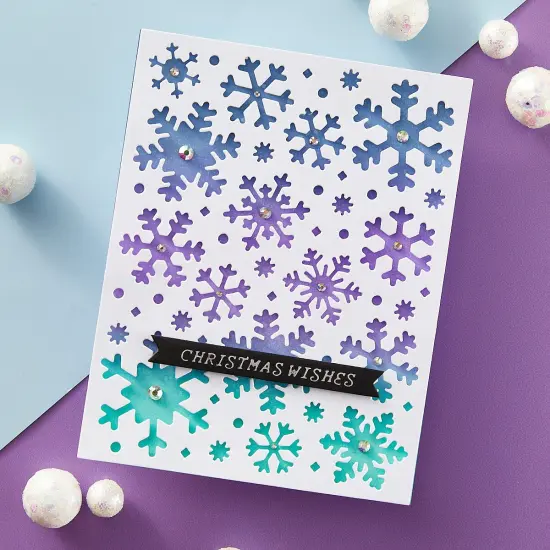 Spellbinders Etched Die By Simon Hurley-Frozen Flurries, Let It Snow {5}
