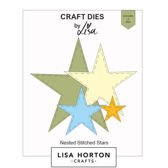 Lisa Horton Crafts Festive Dies-Stitched Stars {1}
