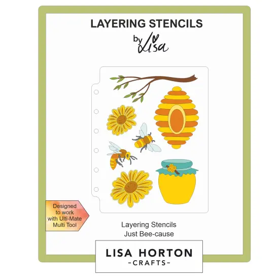 Lisa Horton Crafts Layering Stencils 5"X7"-Just Bee-Cause {1}