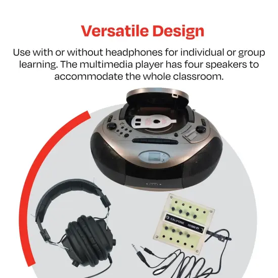 Califone Spirit 1886PLC SD 4-Person Listening Center for Classrooms {6}