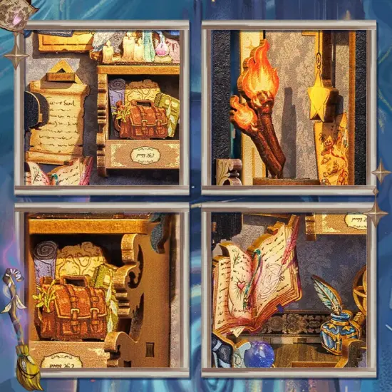 Soul Travel Agency Dollhouse Book Nook Kit - Miniature Wizardi Roombox Kit {3}