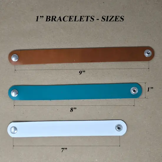 1" Latigo Leather Bracelets &ndash; DIY Hot Stamping & Engraving Blanks 6 Packs {4}