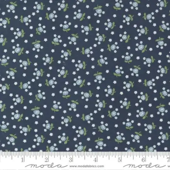 Nantucket Summer Navy Fairground Small Floral 44"/45" Fabric Per Yard {1}