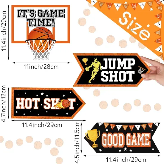 20 Pieces Basketball Party Sign Basketball Themed Party Decoration Supplies Kids Teenagers Boys B-Day Photo Prop {2}