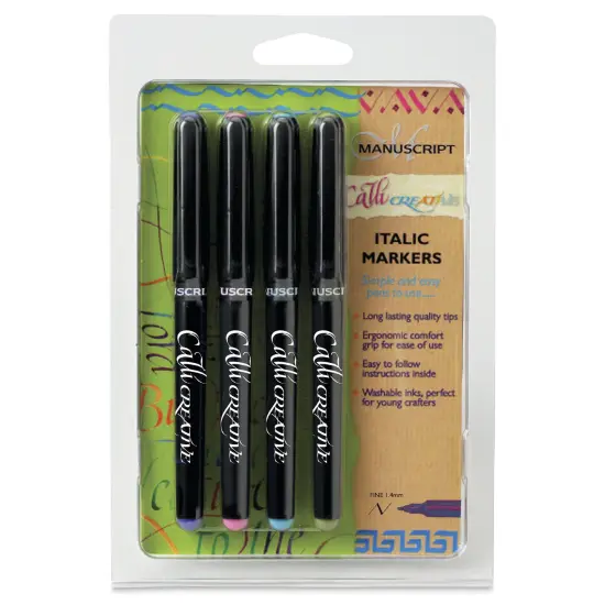 Manuscript CalliCreative Italic Markers - Assorted Colors, Set of 4, Fine Point {1}