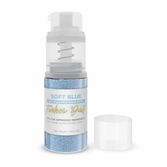Bakell - Soft Blue Tinker Dust Edible Glitter (4g, 1x Spray Pump) for Food, Desserts, and Beverages! {6}