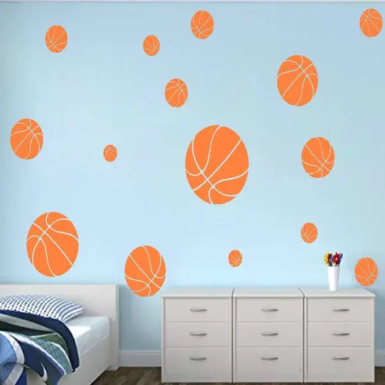 Basketball Decals Basketball Sports Wall Sticker Boys Room Wall Decor Boys Room Basketball Wall {3}