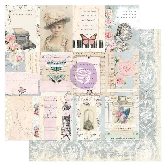 655350999759 French Blue Collection 12&times;12 Sheet &ndash; Always &ndash; 1 sheet 12&Prime;x12&Prime; w/ foil details {1}